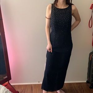 Black loose long dress
